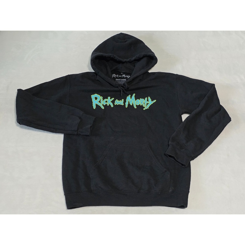 rick and morty adult swim unisex adults size small black graphic sweatshirt
